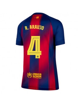 Billige Barcelona Ronald Araujo #4 Hjemmedrakt Dame 2025-26 Kortermet